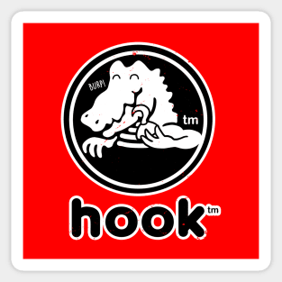 Funny Captain Hook Peter Pan Neverland Crocodile Logo Parody Sticker